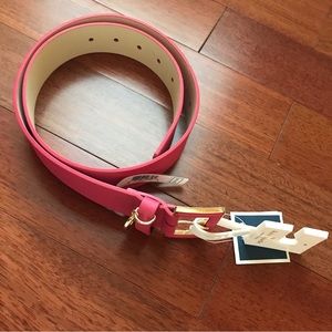 Thick Pink / Magenta Leather Belt from Kate Spade